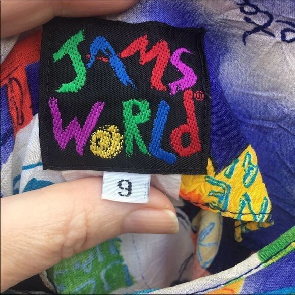 Vintage Jams World Tropical Hawaiian Sleeveless Rayon Dress Size 9 - Picture 5 of 5